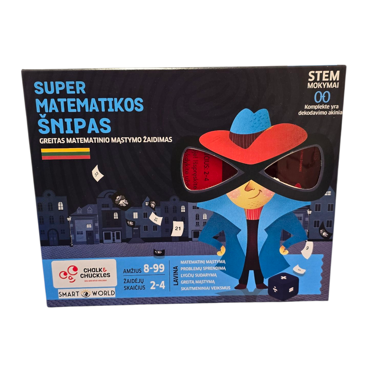 Stalo žaidimas Super matematikos šnipas, lietuvių kalba