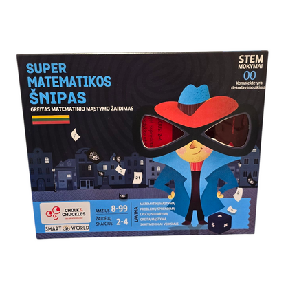 Stalo žaidimas Super matematikos šnipas, lietuvių kalba