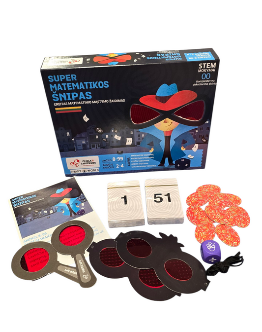 Stalo žaidimas Super matematikos šnipas, lietuvių kalba