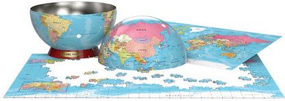Dėlionė Pasaulio žemėlapis metalinėje dėžutėje-gaublyje