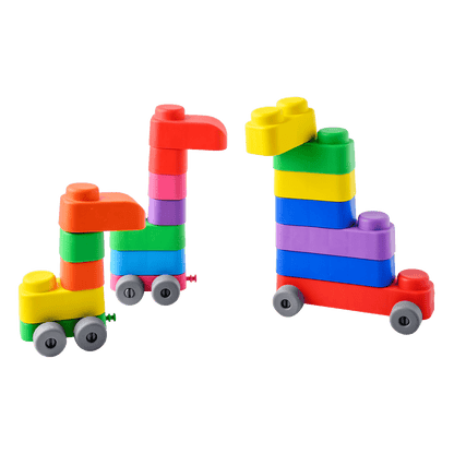 Konstruktorius BIO Soft Blocks su ratukais