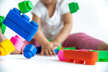 Konstruktorius BIO Soft Blocks su ratukais