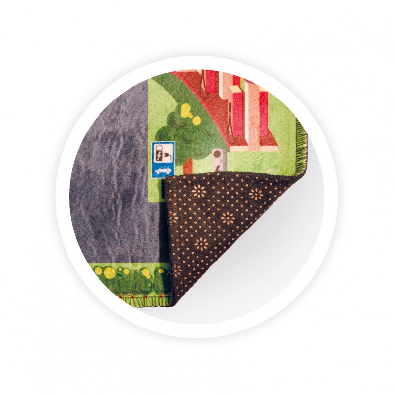 Kilimas Miesto gatvės su šviečiančiais šviesoforais + 3 automobiliukai