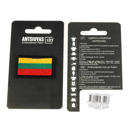 Antsiuvas Lietuvos trispalvė 50x30mm