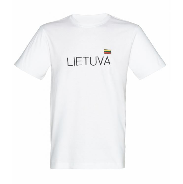 Baltos spalvos marškinėliai LIETUVA