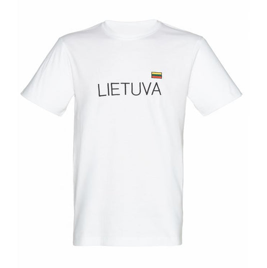 Baltos spalvos marškinėliai LIETUVA