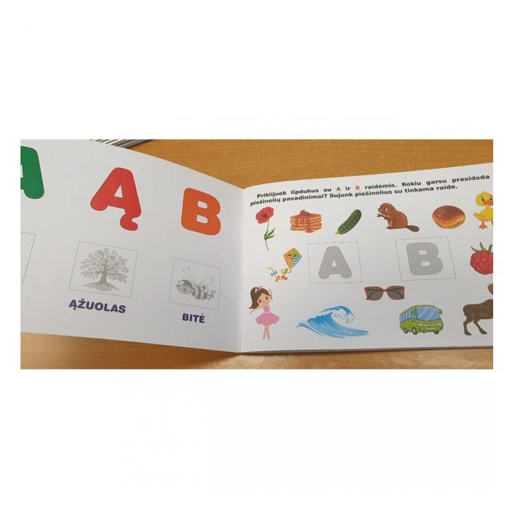 Raidžių dėlionė ir užduočių knygelė