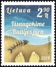 2014 05 24 „IŠSAUGOKIME BALTIJOS JŪRĄ“ (Pašto ženklas išimtas iš apyvartos)