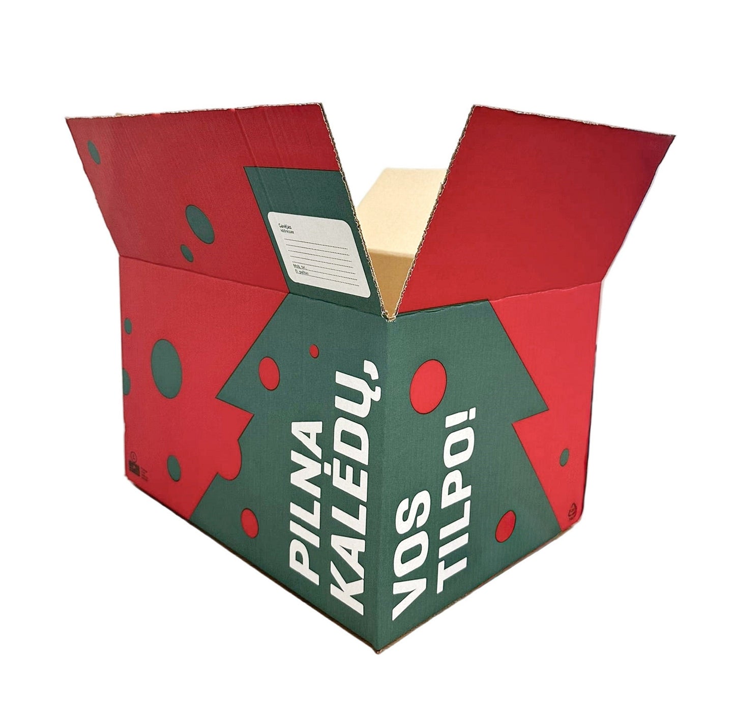 Kalėdinė dėžė L 400x340x250, pilna Kalėdų